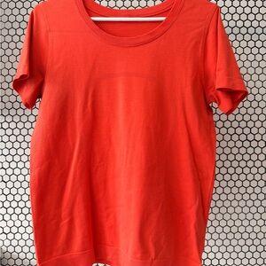 Lululemon Swiftly Relaxed Hip Length Vibrant Orange Short Sleeve Tee
